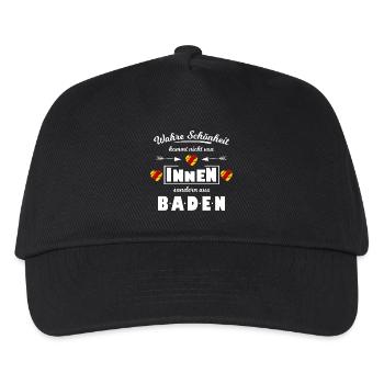 Wahre Schönheit kommt aus Baden - Kinder Basecap - Schwarz - Vorne