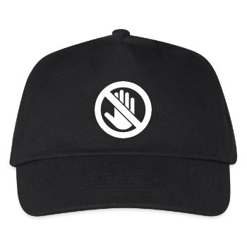 Attention : Ne pas toucher, ne pas toucher symbole - Casquette de baseball Enfant - noir - Devant