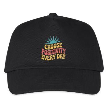 Choose Positivity Every Day - Kinder Basecap - Schwarz - Vorne