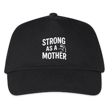 Forte comme une mère – Maman puissante avec des biceps - Casquette de baseball Enfant - noir - Devant