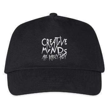 Creative Minds Are Rarely Tidy Funny Creative Logo - Kids’ Baseball Cap - black - Front