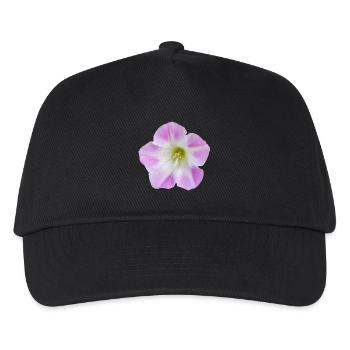 Pink_Field_Bindweed_Morning_Glory_Flower - Kinder Basecap - Schwarz - Vorne