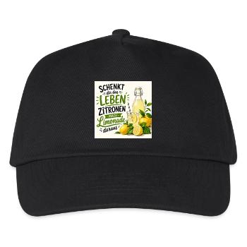 Zitronen  - Kinder Basecap - Schwarz - Vorne