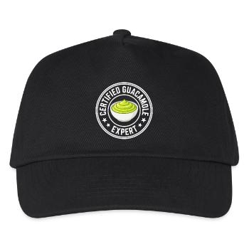 Guacamole Experte Guac Dip Geschenk - Kinder Basecap - Schwarz - Vorne