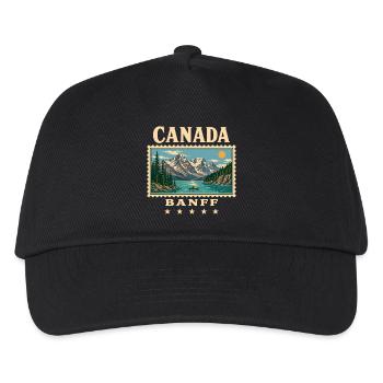 Kanada Banff Vintage Reisemarke - Kinder Basecap - Schwarz - Vorne