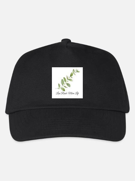 Less Rush More Life Botanical Design - Kinder Basecap - Schwarz