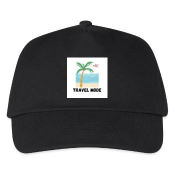 Travel Mode Tropical Beach Design - Kinder Basecap - Schwarz - Vorne