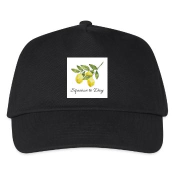 Illustration aquarelle citron Squeeze the Day - Casquette de baseball Enfant - noir - Devant