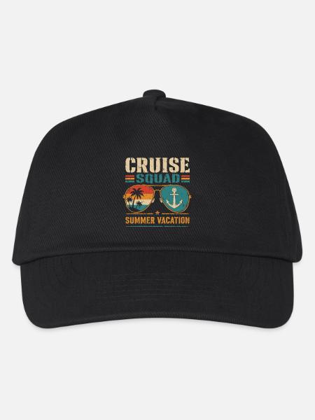 Retro Cruise Squad Sommerurlaubs-Sonnenbrillen - Kinder Basecap - Schwarz