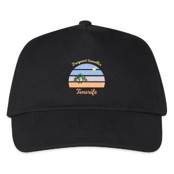 Häufiger Reisender Teneriffa - Kinder Basecap - Schwarz - Vorne