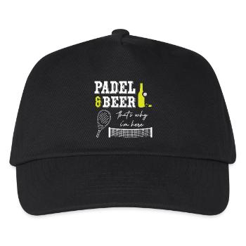 Padel_And_Beer - Casquette de baseball Enfant - noir - Devant