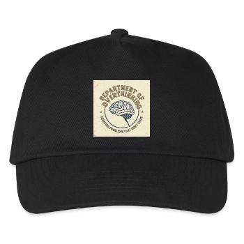 Department of Overthinking T-Shirt - Vintage - Kids’ Baseball Cap - black - Front