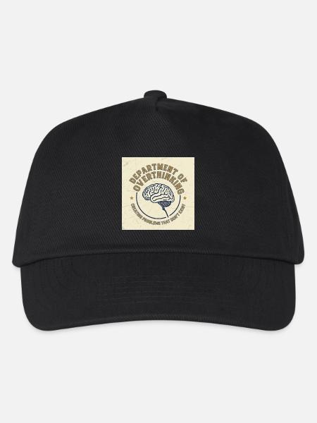 Department of Overthinking T-Shirt - Vintage - Kids’ Baseball Cap - black