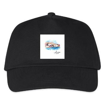 Aquarelle du port côtier d’Azzo - Casquette de baseball Enfant - noir - Devant