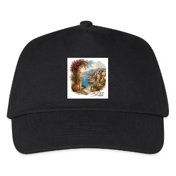 Designer Azzo Arche de Fleurs Magiques Côtières au bord de la mer - Casquette de baseball Enfant - noir - Devant