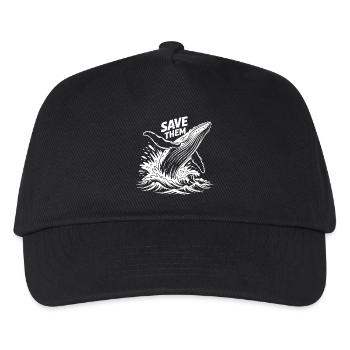 Protecting whales - Kids’ Baseball Cap - black - Front