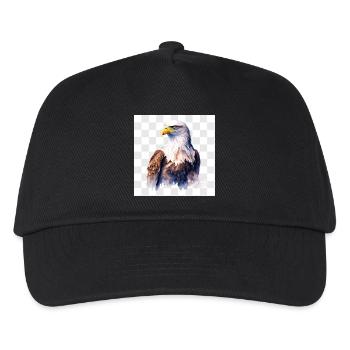 Portrait de tête d’aigle à l’aquarelle - Casquette de baseball Enfant - noir - Devant