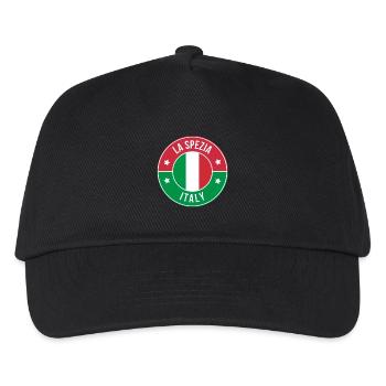 La Spezia Italy Circular Flag Logo - Kids’ Baseball Cap - black - Front