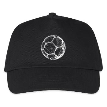 Dessin de ballon de football - Casquette de baseball Enfant - noir - Devant