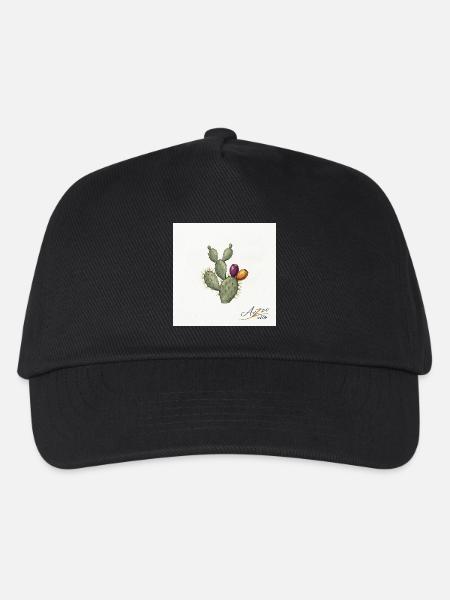 Kaktus-Illustration mit bunten Früchten - Kinder Basecap - Schwarz