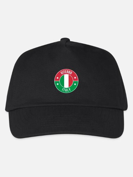 Viterbo Italien Abzeichenkreis - Kinder Basecap - Schwarz