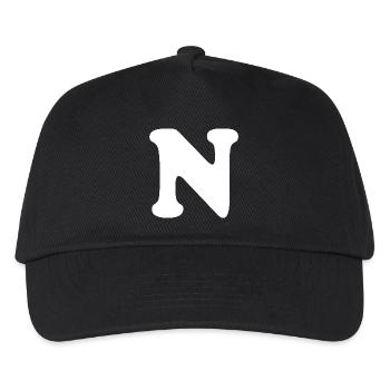 Imprimé grand N Style | Lettre N | N Logo - Casquette de baseball Enfant - noir - Devant