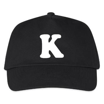 Imprimé grand style K | Lettre K | K Logo - Casquette de baseball Enfant - noir - Devant