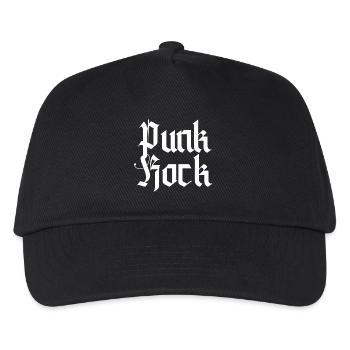 Punkrock-Gotik-Typografie - Kinder Basecap - Schwarz - Vorne