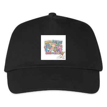 Hallo Freunde Spass und Farbe - Kinder Basecap - Schwarz - Vorne