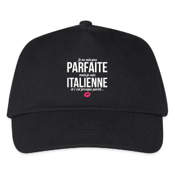 Ich bin nicht perfekt, aber ich bin Italiener... - Kinder Basecap - Schwarz - Vorne