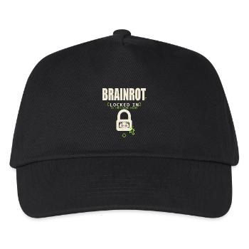 Brainrot Locked In - Kids’ Baseball Cap - black - Front