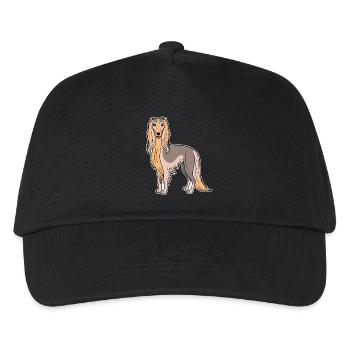 Afghanischer Windhund (Comic) - Kinder Basecap - Schwarz - Vorne