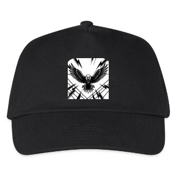 Adlersturm - Monochrom - Kinder Basecap - Schwarz - Vorne
