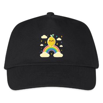 Kawaii Lemon Rainbow - Kids’ Baseball Cap - black - Front