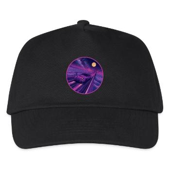 Retro 80er JDM Coupé Galaxy Highway Circle Emblem - Kinder Basecap - Schwarz - Vorne