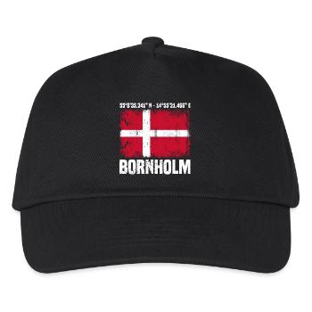 Inseltrip Bornholm - Kinder Basecap - Schwarz - Vorne