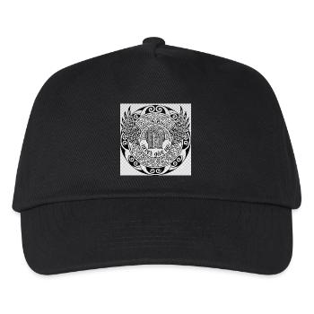 Never Give Up Mandala Wings with Maori sryle - Kids’ Baseball Cap - black - Front
