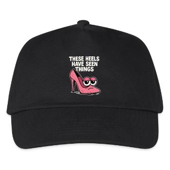 These heels have seen things | Comic High Heels - Kids’ Baseball Cap - black - Front
