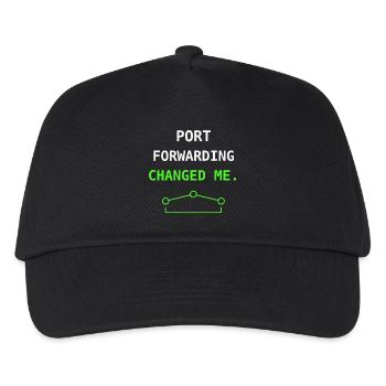 Port Forwarding Change Me IT Humor Nerd Geschenk++ - Kinder Basecap - Schwarz - Vorne