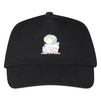 Häkeln ist meine Therapie - Kinder Basecap - Schwarz - Vorne