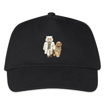 Old Money Cat – Elegance on Velvet Paws - Kids’ Baseball Cap - black - Front