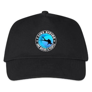 ICH MAG TAUCHEN UND VIELLEICHT DREI LEUTE - Kinder Basecap - Schwarz - Vorne