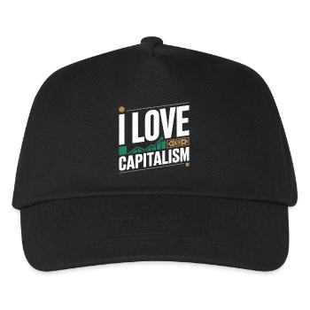 I Love Capitalism Unternehmer Aktien Kapitalismus - Kinder Basecap - Schwarz - Vorne