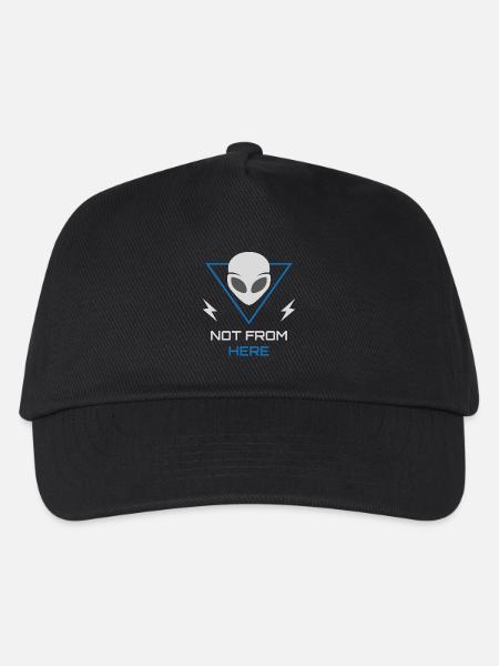 Alien UFO Sci-Fi Outsider - Kinder Basecap - Schwarz