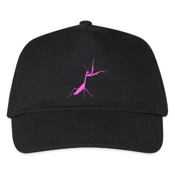 Gottesanbeterin pink - Kinder Basecap - Schwarz - Vorne