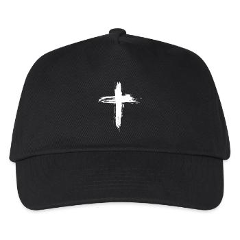 Christen Kreuz - Kinder Basecap - Schwarz - Vorne