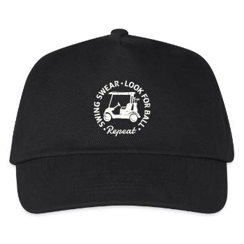 Swing Swear - Look For Ball - Repeat  - Kinder Basecap - Schwarz - Vorne