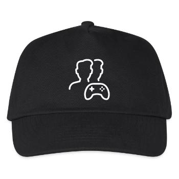 Twin Gamers Line Art on Tee - Kids’ Baseball Cap - black - Front