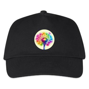 Rainbow Dandelion - Kids’ Baseball Cap - black - Front