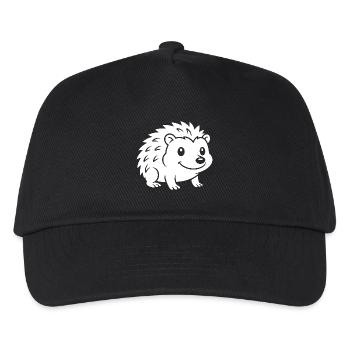 Hedgehog Silhouette Autumn Animal Motif - Kids’ Baseball Cap - black - Front